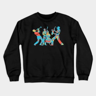 Modern Colorful Jazz Trio Crewneck Sweatshirt